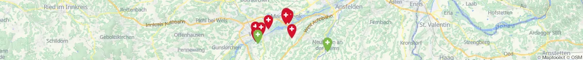 Kartenansicht für Apotheken-Notdienste in der Nähe von Weißkirchen an der Traun (Wels  (Land), Oberösterreich)